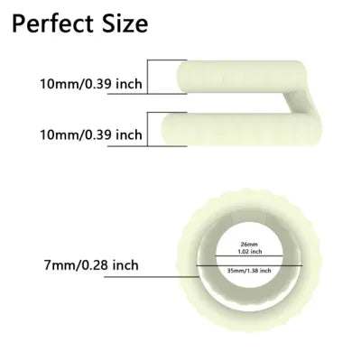 Glow-in-the-Dark Silicone Dual Penis Ring