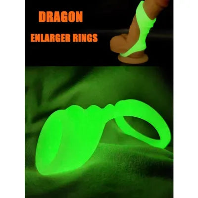 Glow-in-the-Dark Silicone Dragon Penis Delay Sleeve