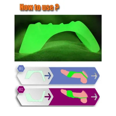 Glow-in-the-Dark Silicone Dragon Penis Delay Sleeve