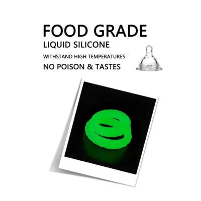 Glow-in-the-Dark Silicone Dual Penis Ring