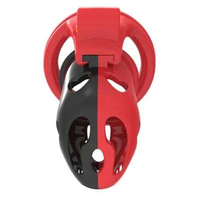 Black Red Chastity Device With 4 Size Penis Ring