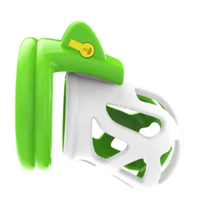 Green White Chastity Device With 4 Size Penis Ring