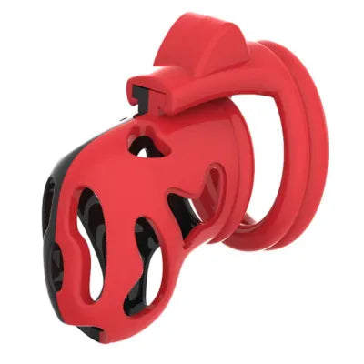 Black Red Chastity Device With 4 Size Penis Ring