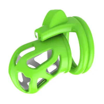Green White Chastity Device With 4 Size Penis Ring