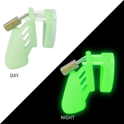 Silicone Glow-in-the-Dark Male Chastity Cage