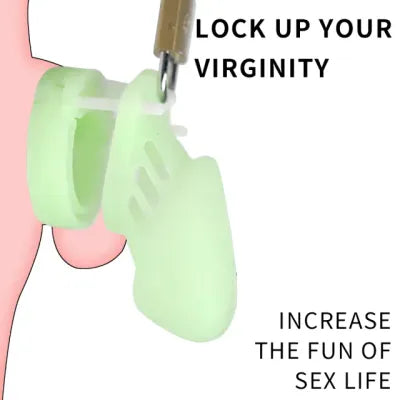 Silicone Glow-in-the-Dark Male Chastity Cage