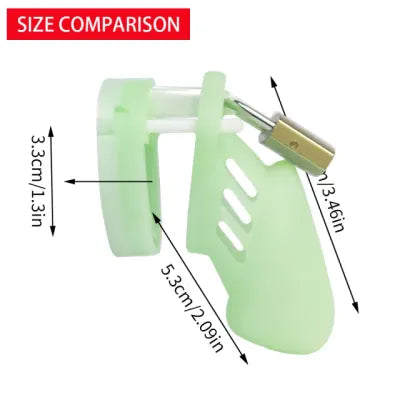 Silicone Glow-in-the-Dark Male Chastity Cage