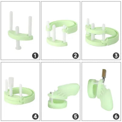 Silicone Glow-in-the-Dark Male Chastity Cage