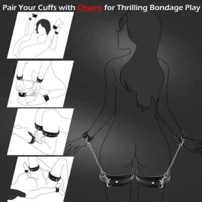 Black 11 Piece BDSM Bondage Kit