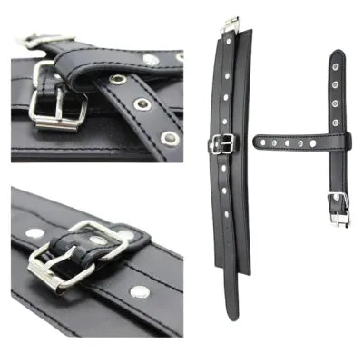 Handcuff / Ankle Cuffs with Toe and Thumb Buckle Restraints