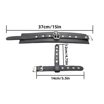Handcuff / Ankle Cuffs with Toe and Thumb Buckle Restraints