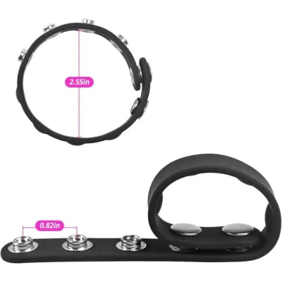 Rock Solid Silicone 5-Snap Cock Ring