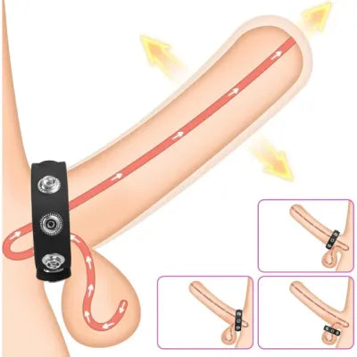 Rock Solid Silicone 5-Snap Cock Ring