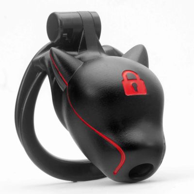 Slave Dog Head Chastity Cage