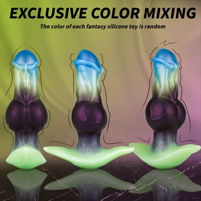 Fantasy Aqua Monster Knot Anal Dildo