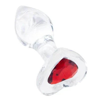 Glass Heart Jewel Butt Plug Anal Sex Toy