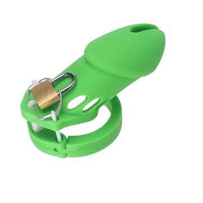 Silicone Lime Green Male Chastity Penis Cock Cage