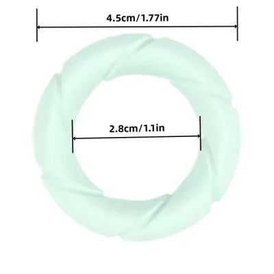 Glow-in-the-Dark Silicone Spiral Cock Ring