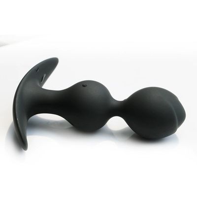 Dual Ball Butt Plug with Internal Metal Balls