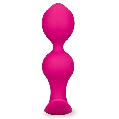 Dual Ball Butt Plug with Internal Metal Balls