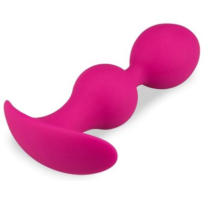 Dual Ball Butt Plug with Internal Metal Balls