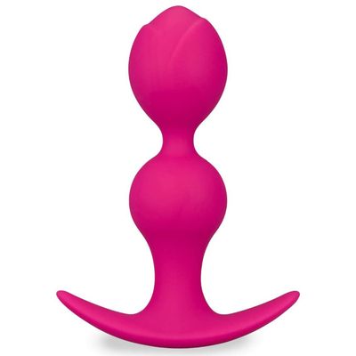 Dual Ball Butt Plug with Internal Metal Balls