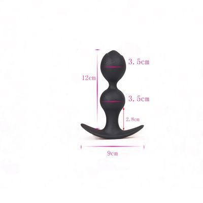 Dual Ball Butt Plug with Internal Metal Balls