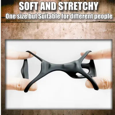 Black Dual Loop Silicone Cock Ring