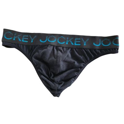 Jockey Men's G-string - Black , Blue Print