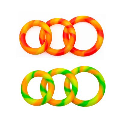 Triple Silicone Colourful Cock Ring Set