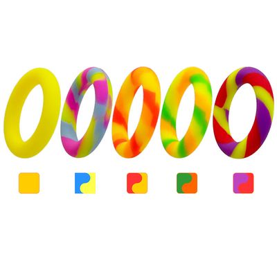 Triple Silicone Colourful Cock Ring Set