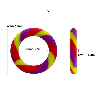 Triple Silicone Colourful Cock Ring Set