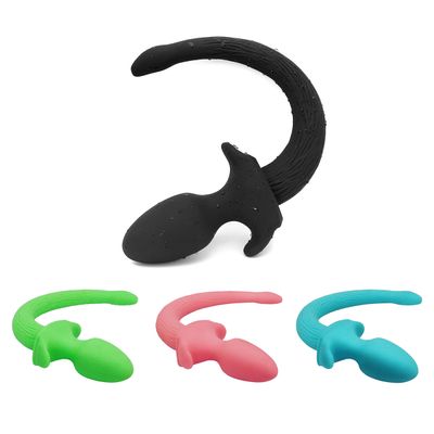 Fetish Collection Silicone Dog Tail Anal Plug Puppy Play Kink