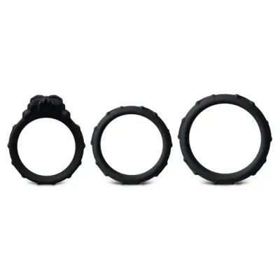 Black Skull Cock Ring Set