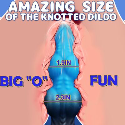 Aqua Dual Knot Fantasy Dildo with Suction Cup