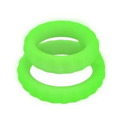 Glow-in-the-Dark Silicone Dual Penis Ring