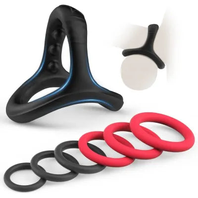Silicone Cock Ring Set - 7pcs
