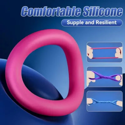 Multicolor 3-Piece Silicone Cock Ring Set