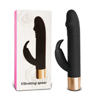 Rechargeable Black Gold Pleasure Rabbit Vibrator