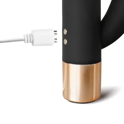 Rechargeable Black Gold Pleasure Rabbit Vibrator