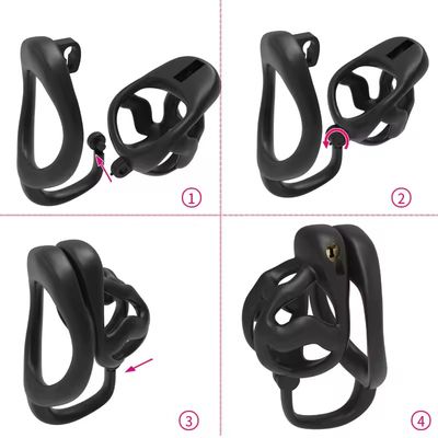 Next-Level Flip Top Chastity Device With Scrotal Support