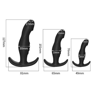 Sleek Curved Silicone Anal Plug Set