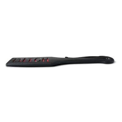 Bitch PU Leather Spanking Paddle