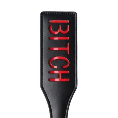 Bitch PU Leather Spanking Paddle
